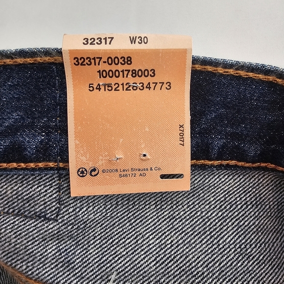 NWT Levi’s 501 Button Fly Denim Shorts Dark Wash High Rise Distressed Size 30 - Picture 6 of 12